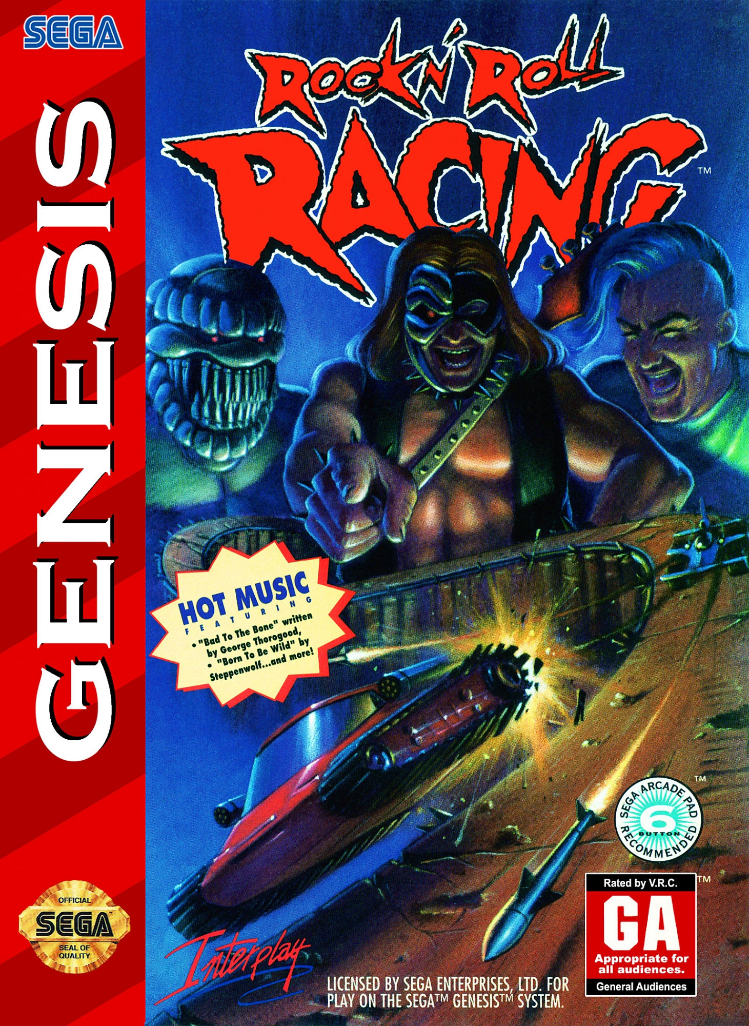 ROCK N'ROLL RACING SEGA MEGA DRIVE