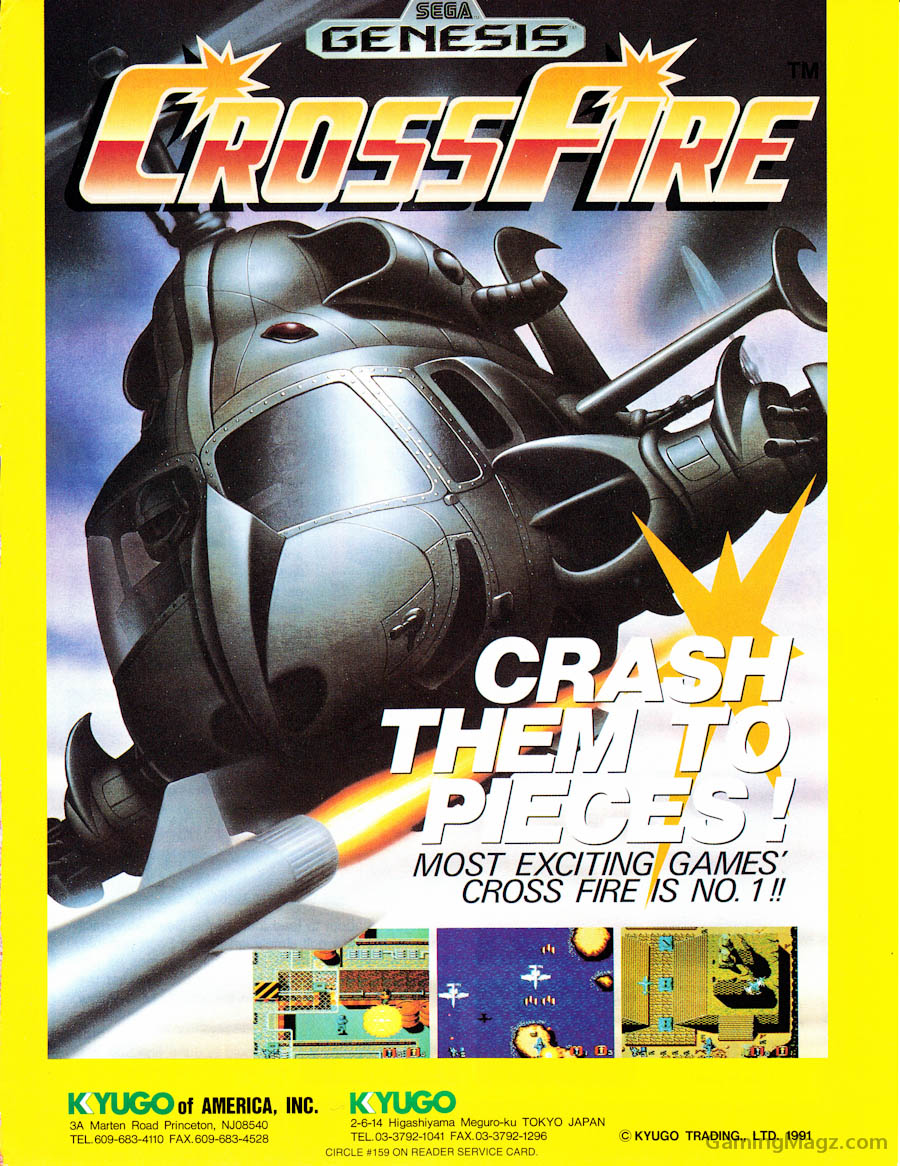 CROSS FIRE SEGA MEGA DRIVE