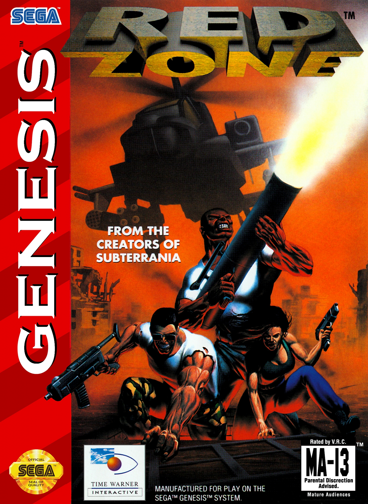 RED ZONE SEGA MEGA DRIVE