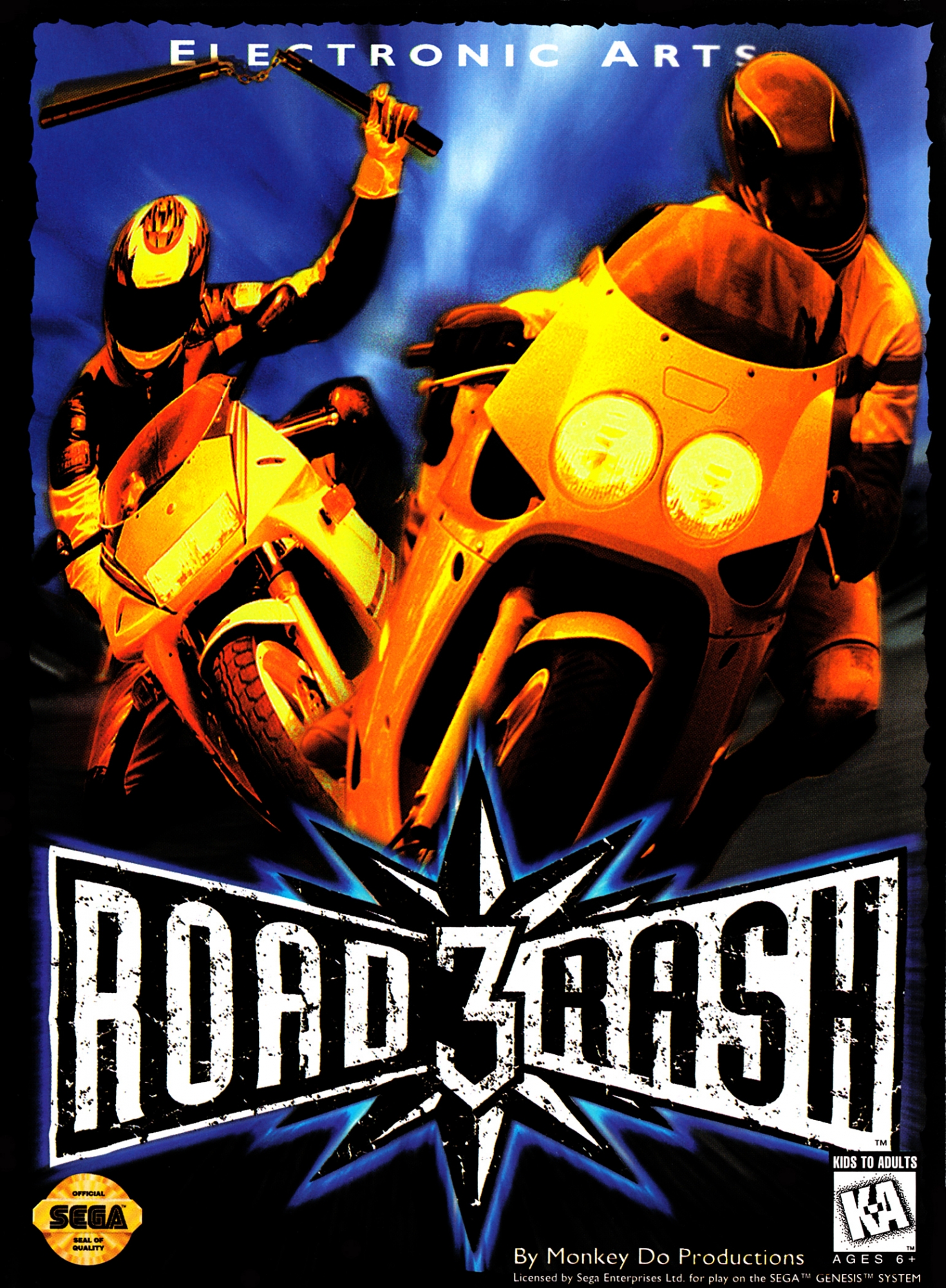ROAD RASH 3 SEGA MEGA DRIVE